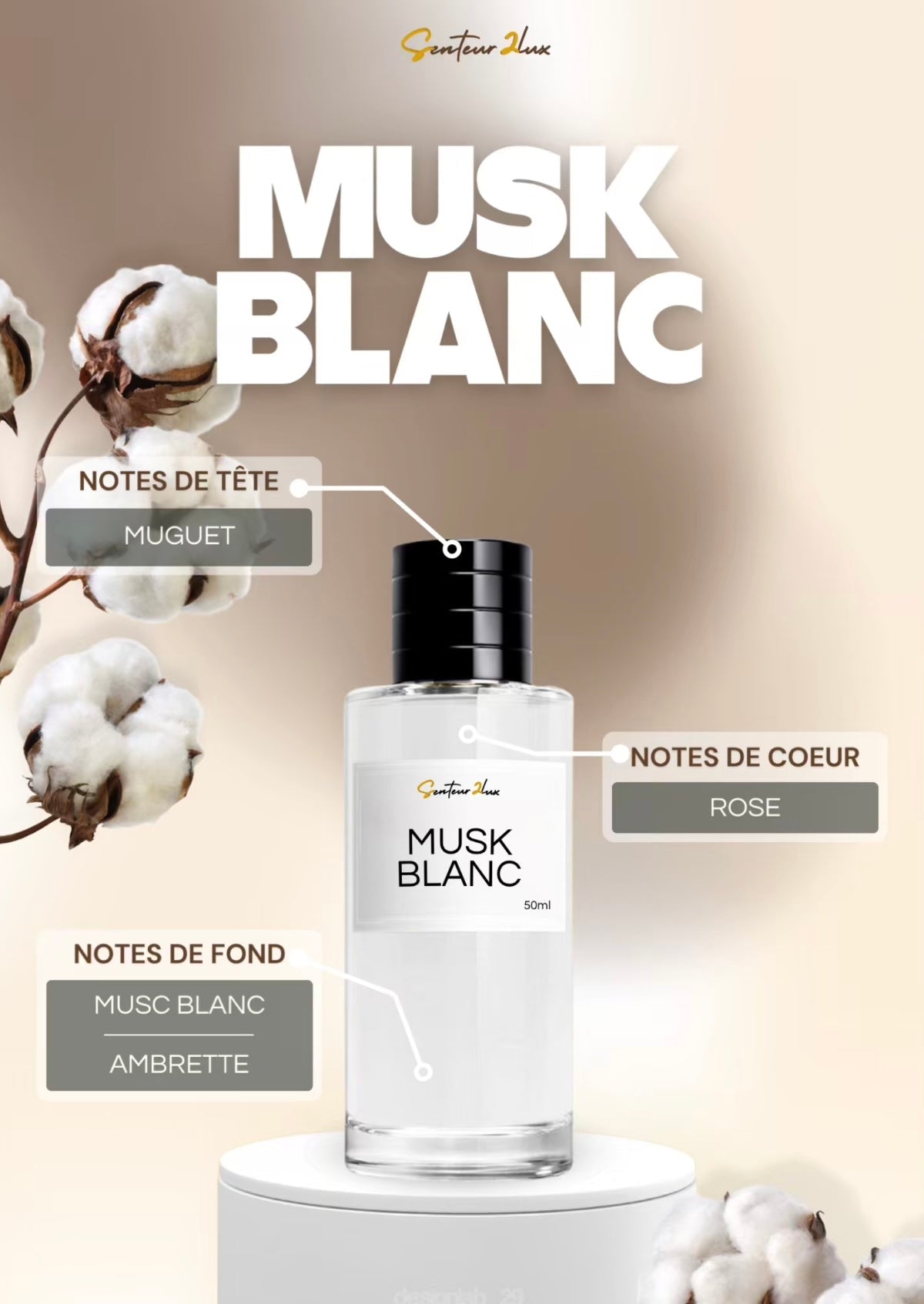 Senteur2Luxe– Musk Blanc Extrait de Parfum 45%